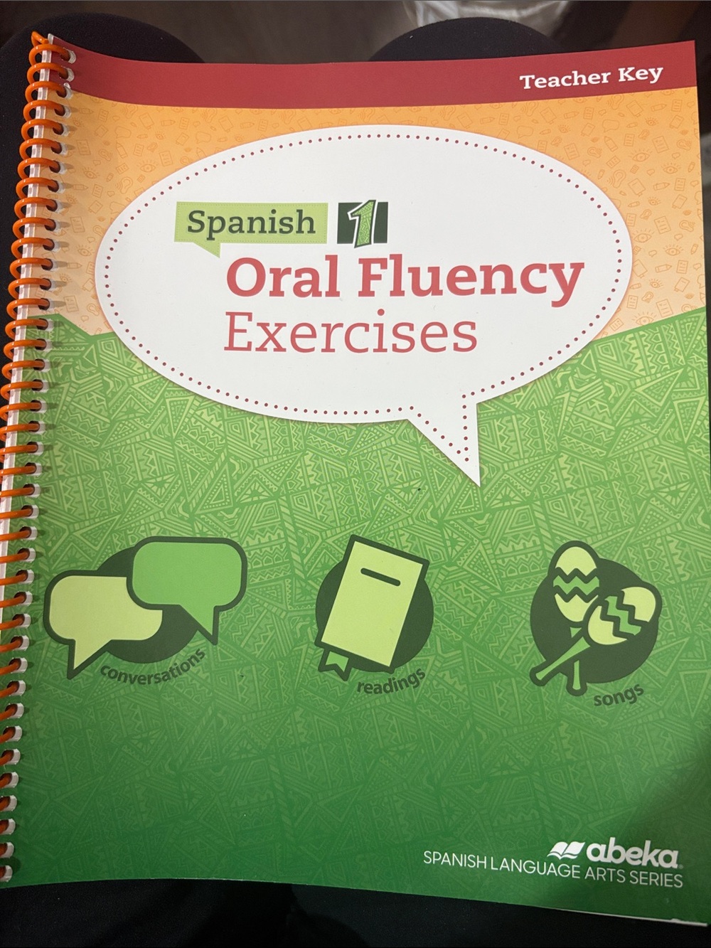 Abeka Spanish 1 Oral Fluency Exercises - Green Teacher Key.New.